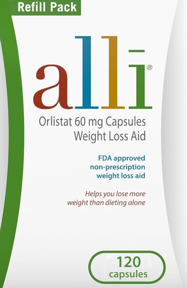 Weight Loss Diet Pills, Orlistat 60 mg Capsules 120 Count Refill Pack EXP 2/27