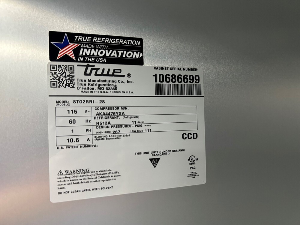 True STG2RRI-2S 68" Two Section Roll In Refrigerator