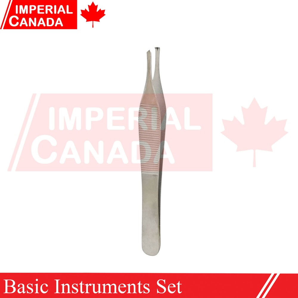 3 Pcs Basic Instruments Set Adson Russian Forceps TC Needle Holder DS-1959