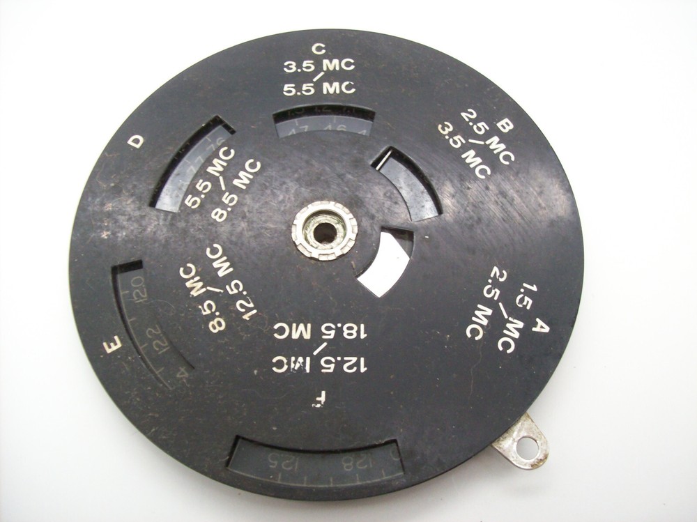 Vintage Shortwave Gear-driven Frequency Dial Assembly, Maker Unknown