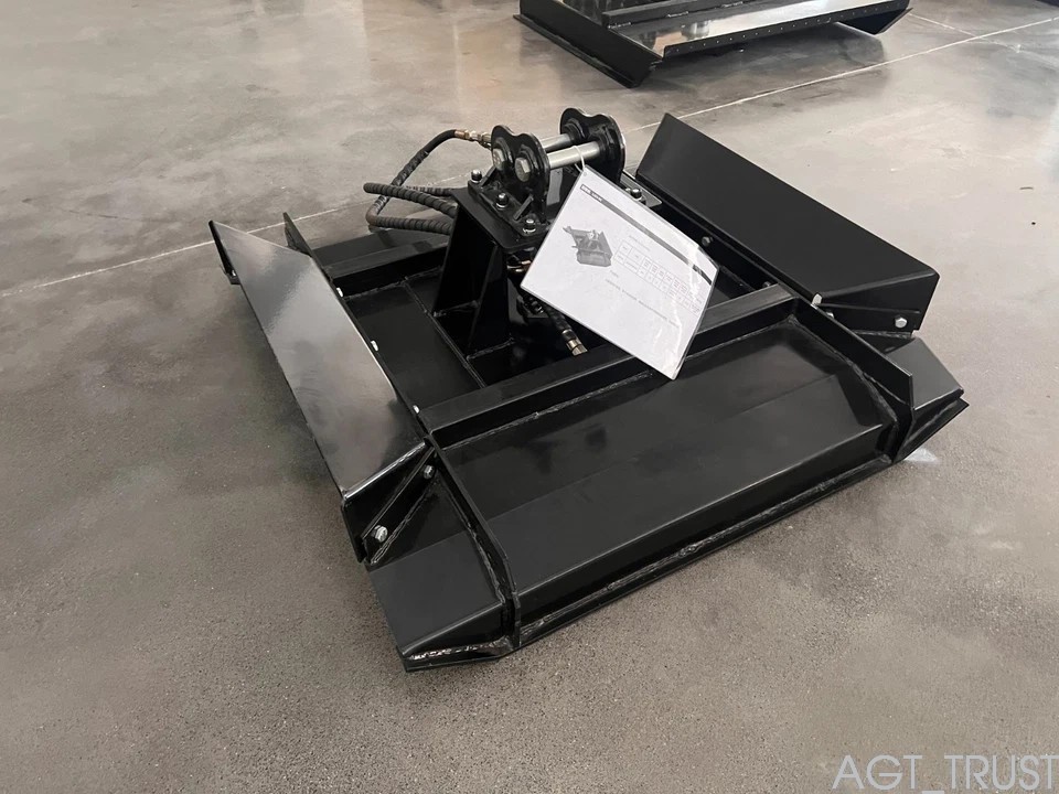 AGT 35in Black Brush Mower Mini Excavator Cutter Mower Attachment 110KG |12EX-RC