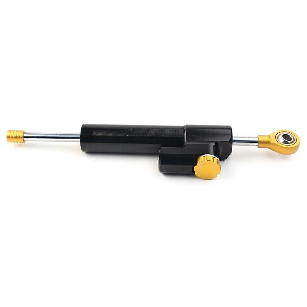Universal Steering Damper Stabilizer Linear Reversed Safety Control Black & Gold