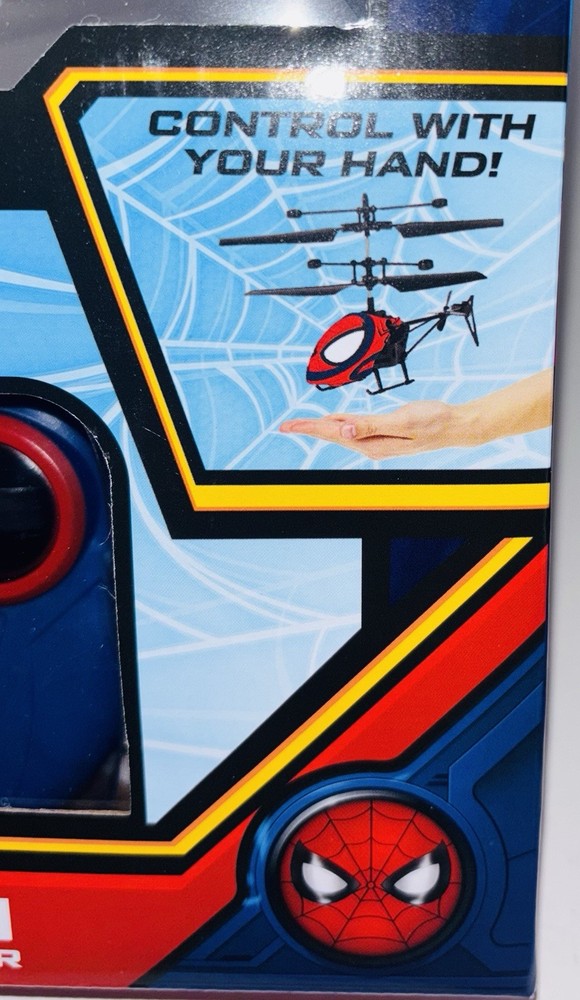 Spider-Man Mini RC Flying Helicopter Motion Sensor 2CH USB Lights Marvel NIB