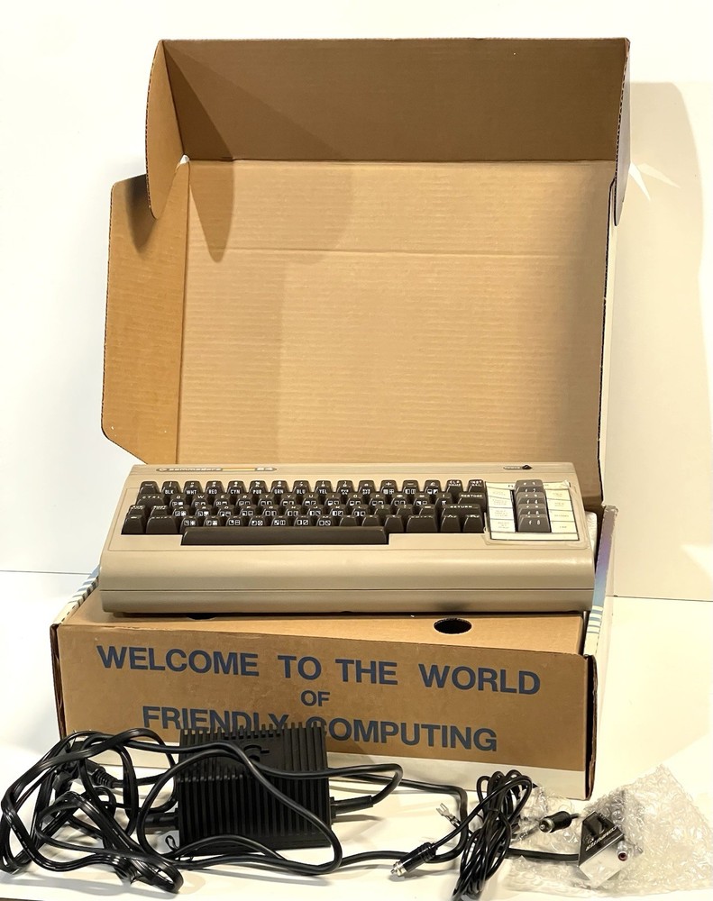 Commodore 64 Vintage Computer In Original Box With Original Purchase Receipt