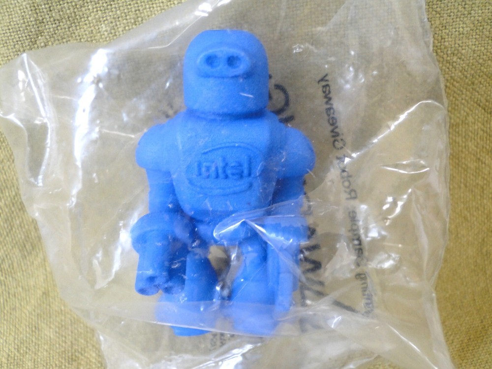 Intel 3-D Printing Sample: Blue Robot Figure