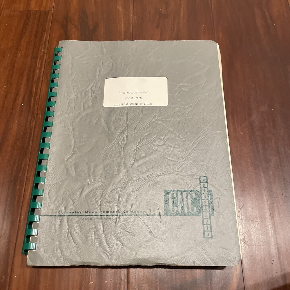CMC Model 726B Frequency Counter-Timer Instruction Manual