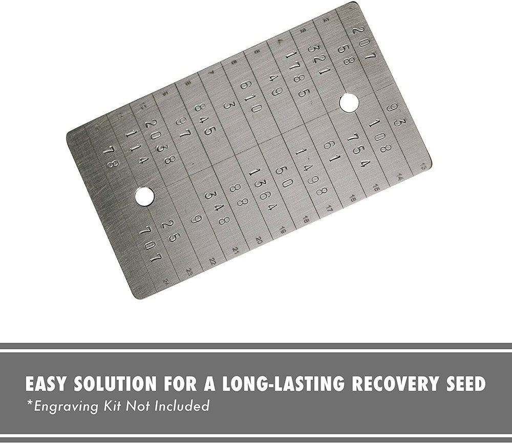 ColdTi - Titanium Crypto Seed Plate for Extremely Durable Cold Storage (Single)