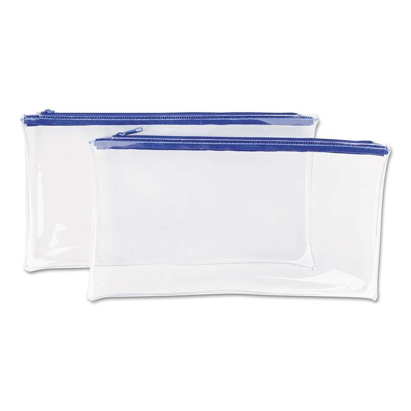 Universal® Zippered Wallets/Cases, 11 x 6, Clear, 2 per pack