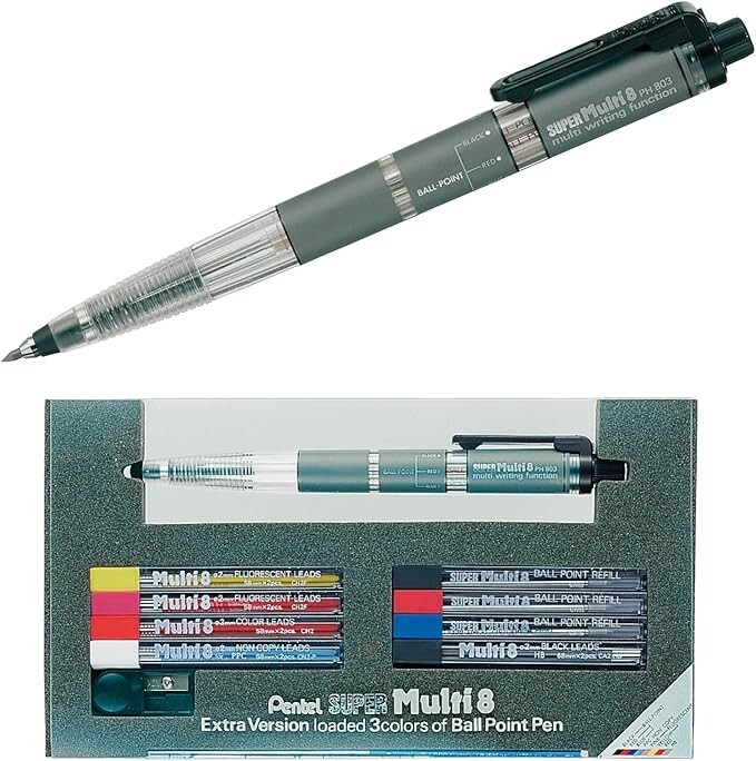 Pentel  SUPER Multi 8 Set Multi Writing Function Extra Version from JAPAN