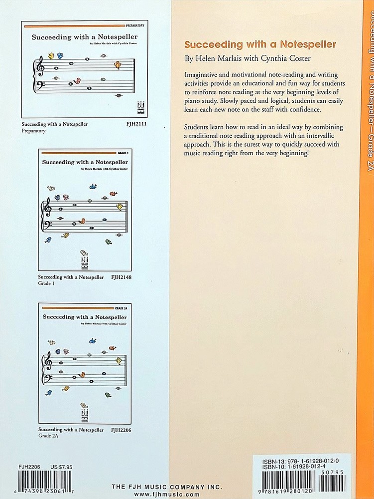 Succeeding with a Notespeller - Grade 2A