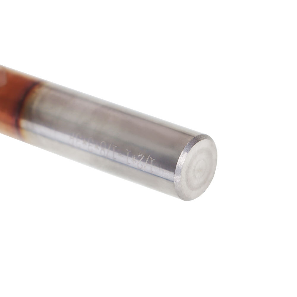 5PCS 1/2" 3 Flute 37° Helix Carbide End Mill For Aluminum SQUARE ZRN COATED