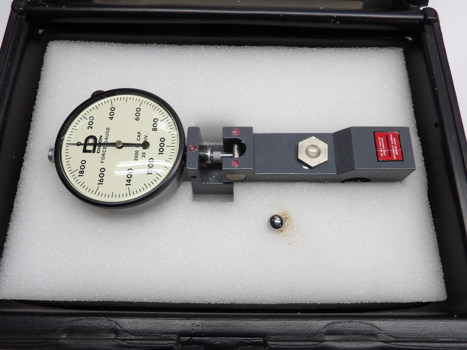 Unused Dillon Model "U" Force Gauge 2,000 lb CAP 20lb Divisions 08770-0019