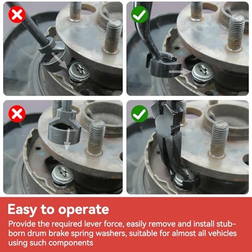 Drum Brake Hold down Spring Pliers, Drum Brake Spring Tool Universal Fit