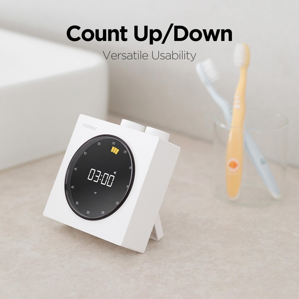 Time Loop Digital Visual Timer, Rechargeable Wireless, LCD Large Display, Por...