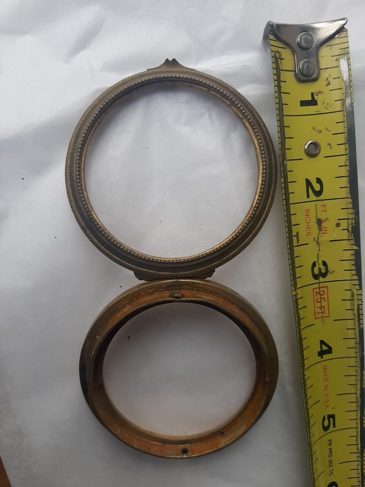 Vintage- antique Clock Face Cover- Brass Open Close