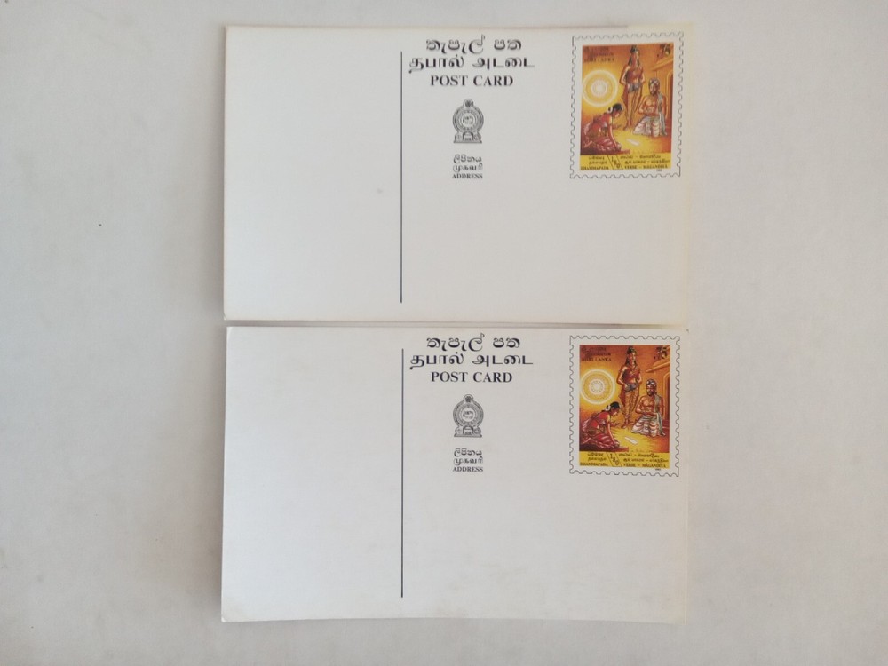 Sri Lanka 1993 Dhammapada POSTAL CARD 2pcs , New