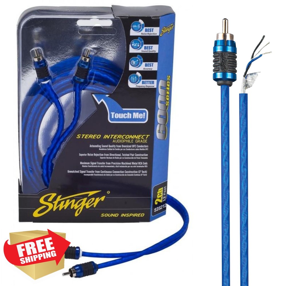 Stinger 17 Ft 2-Channel Hyper-Flex RCA Interconnect Cable