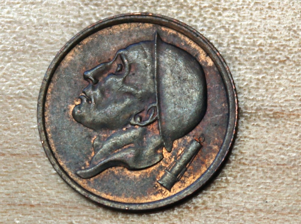 1954 Belgium 20 Centimes Miner