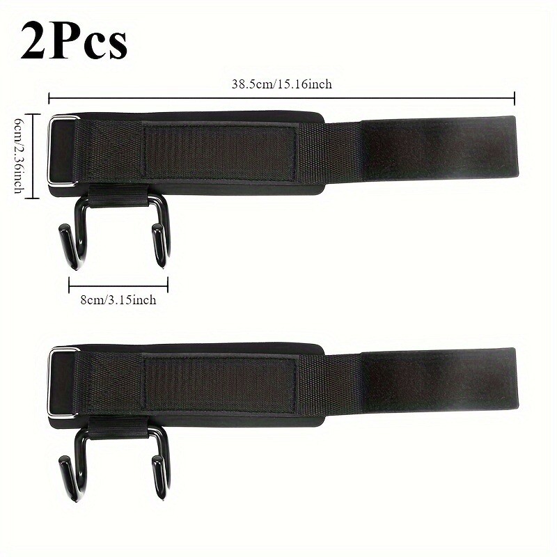 2PCS Fitness Squat Lifting Pull-Up Wrist Hook Strength Training Pull Power Hook