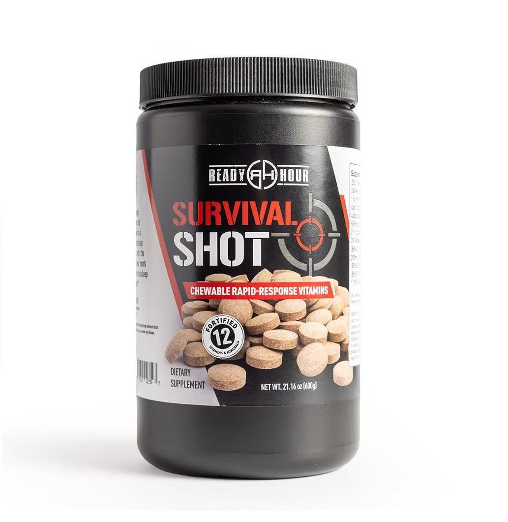 Survival Shot 180 Emergency Food Prepper Tablets Ready Hour 10-year Shelf Life