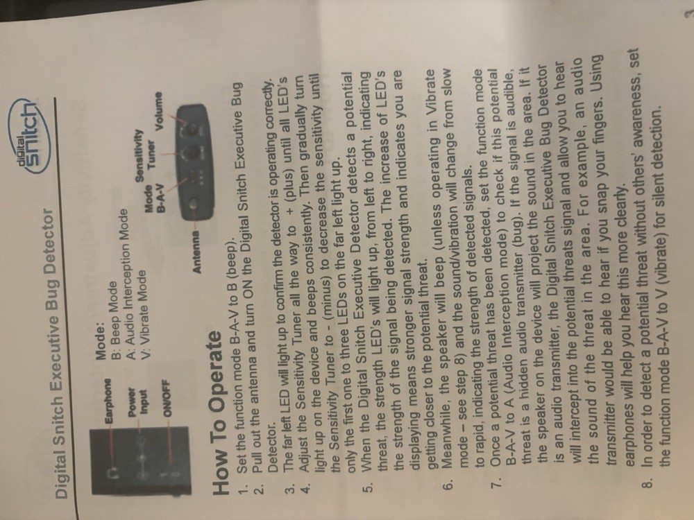 Anti-Spy RF Signal Bug Detector