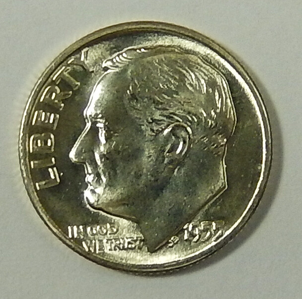 1955-D Roosevelt Dime 90% Silver Gem