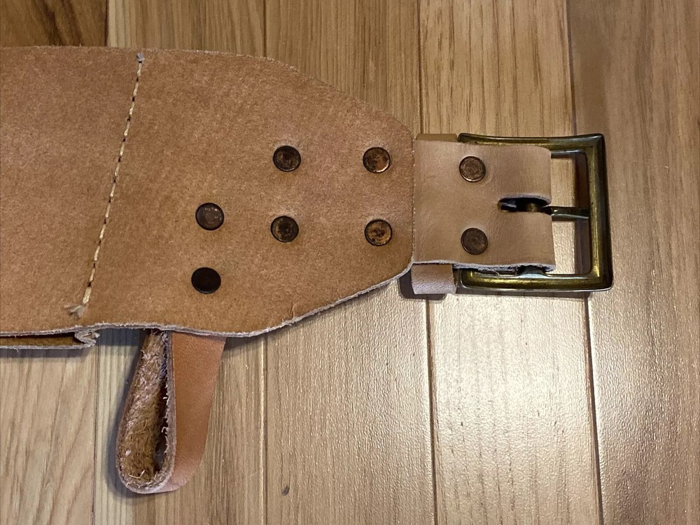 Buckingham Heritage Lineman Pole Climbing Leather Belt Model 1336 4 Loop NICE