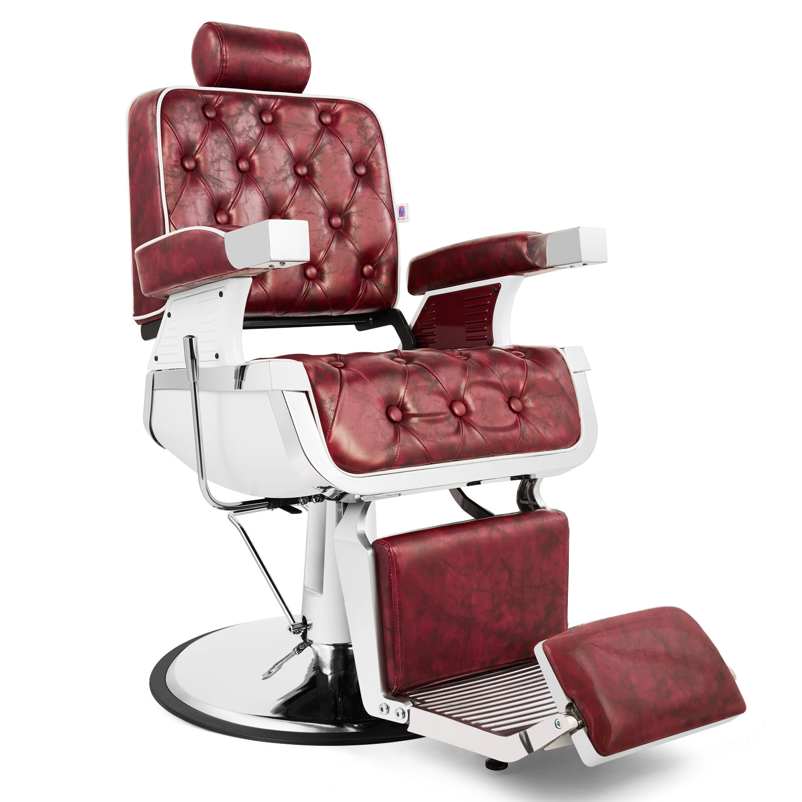 Red Vintage All Purpose Heavy Duty Hydraulic Recliner Barber Chair Salon Beauty