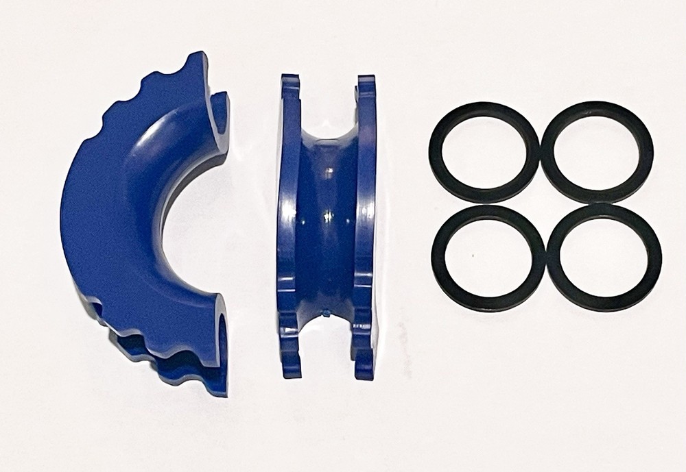 D Ring Shackle Isolators Kit 3/4 Blue