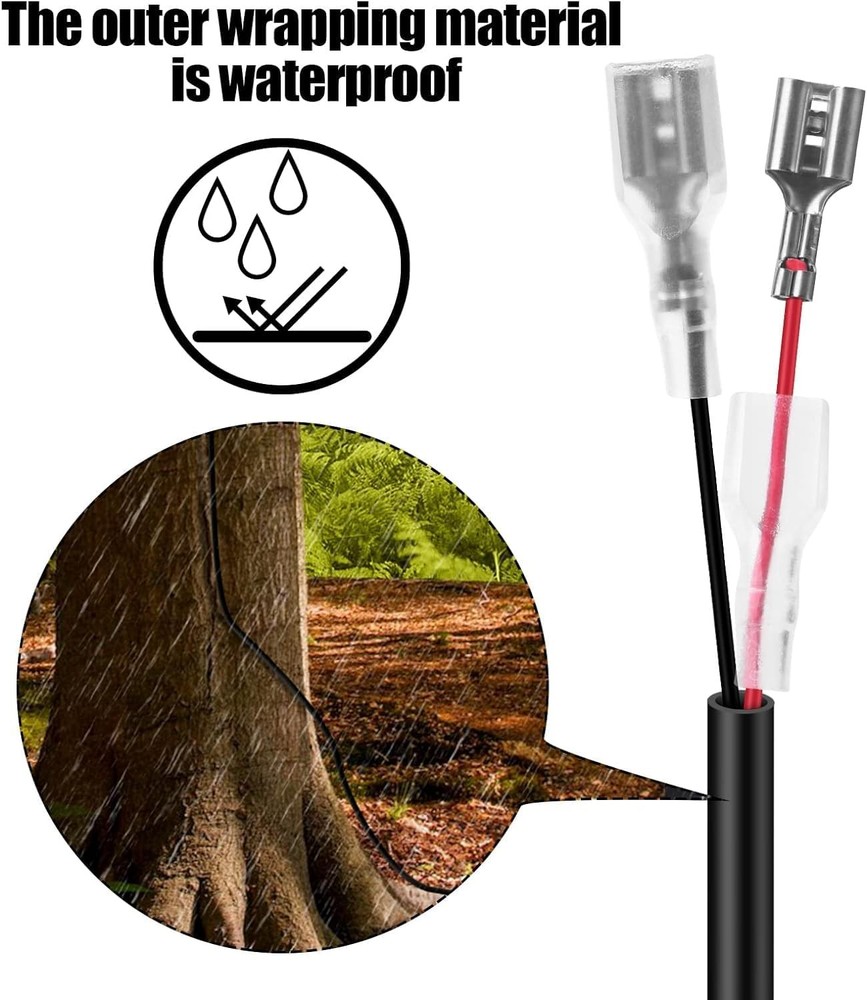 2 Pcs Durable Chew-Resistant Power Cable for Trail Camera,Compatible with...