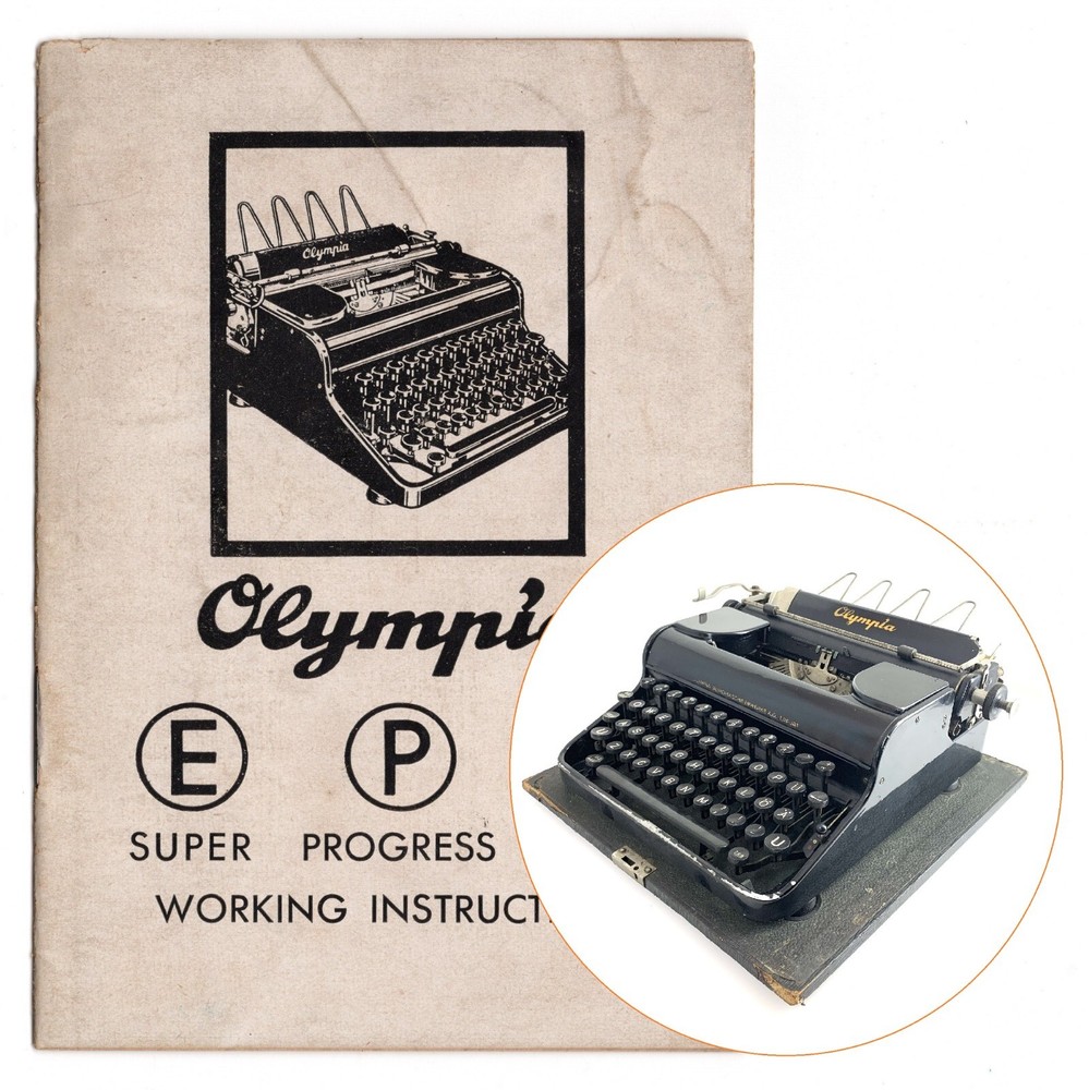 Olympia Super Progress Simplex Typewriter Instruction Manual Repro Vtg User