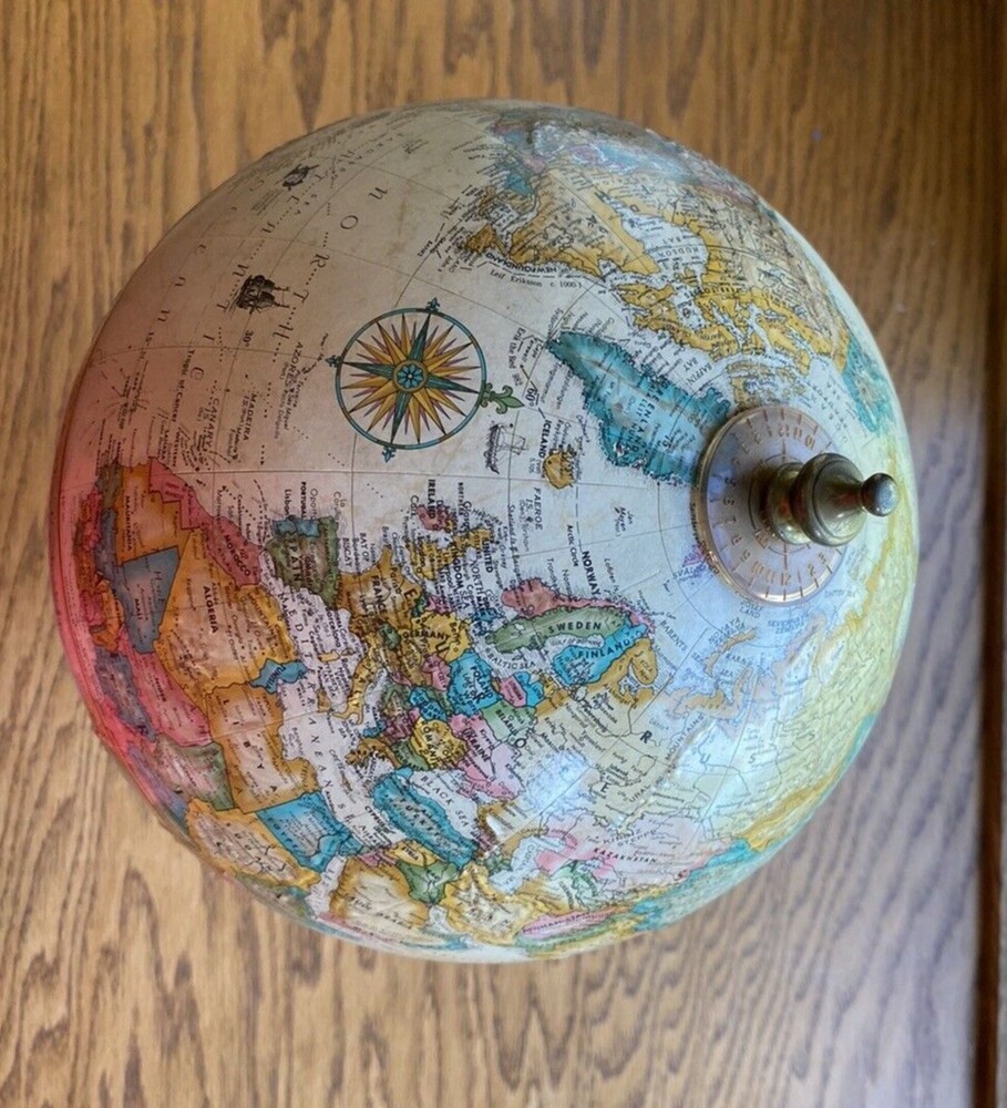 Replogle Classic 9” Diam. Globe with Thermometer, Barometer, & Hydrometer