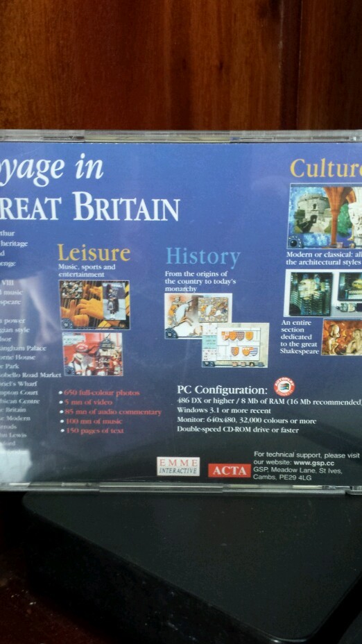 Voyage in Great Britain PC PROGRAM