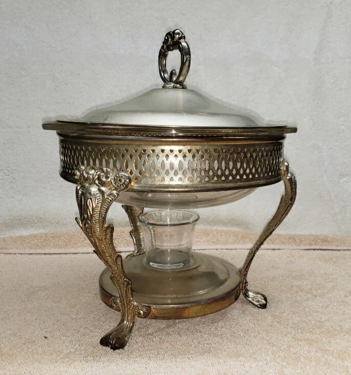 Vintage LEONARD SILVER 1978 Silverplated Food Warmer Model 5511 Dinnerware