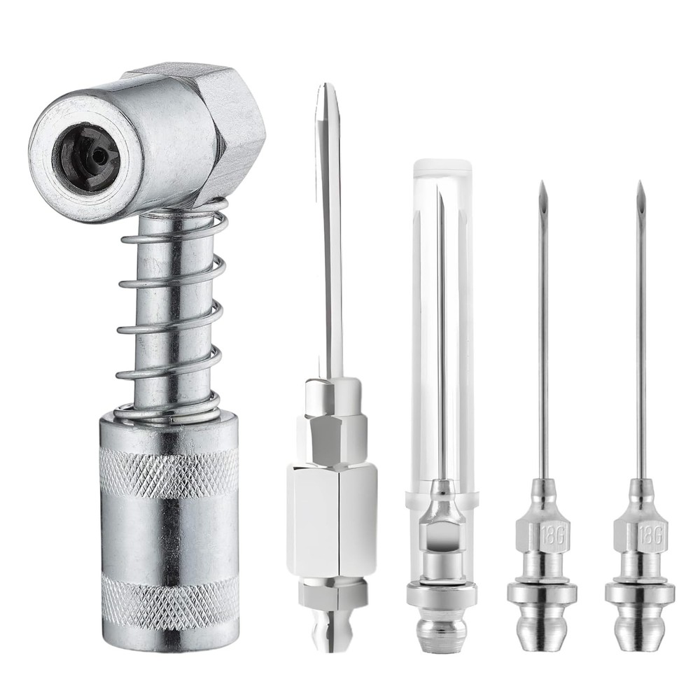 2xfifty Grease Needle Tip Accessory Set,90 Degree Gun Coupler...