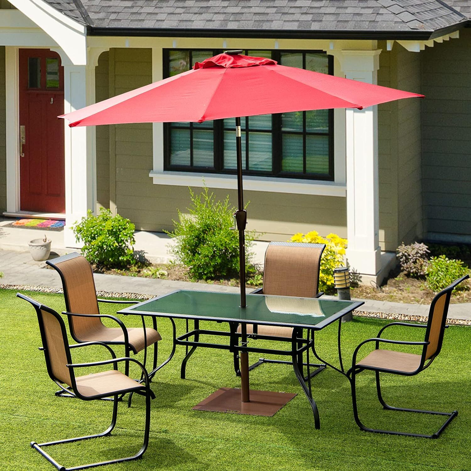 50LBS Portable Outdoor Umbrella Base Stand 24 Inches Square Base Holder