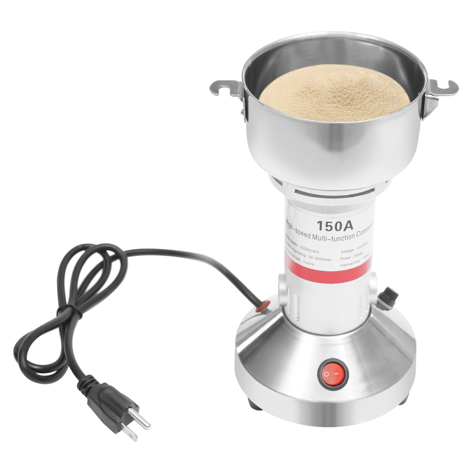 Electric Grain Mill Grinder Machine Stainless Steel Grinding Tool For Commerce