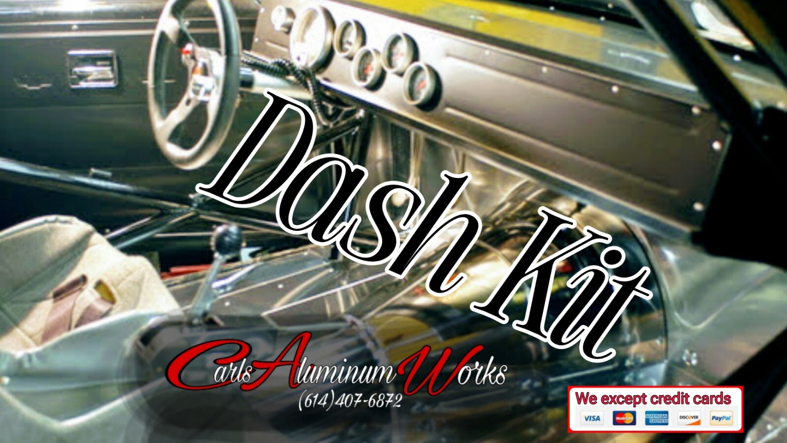 Aluminum Dash (Racing or Pro Street) Black Anodized