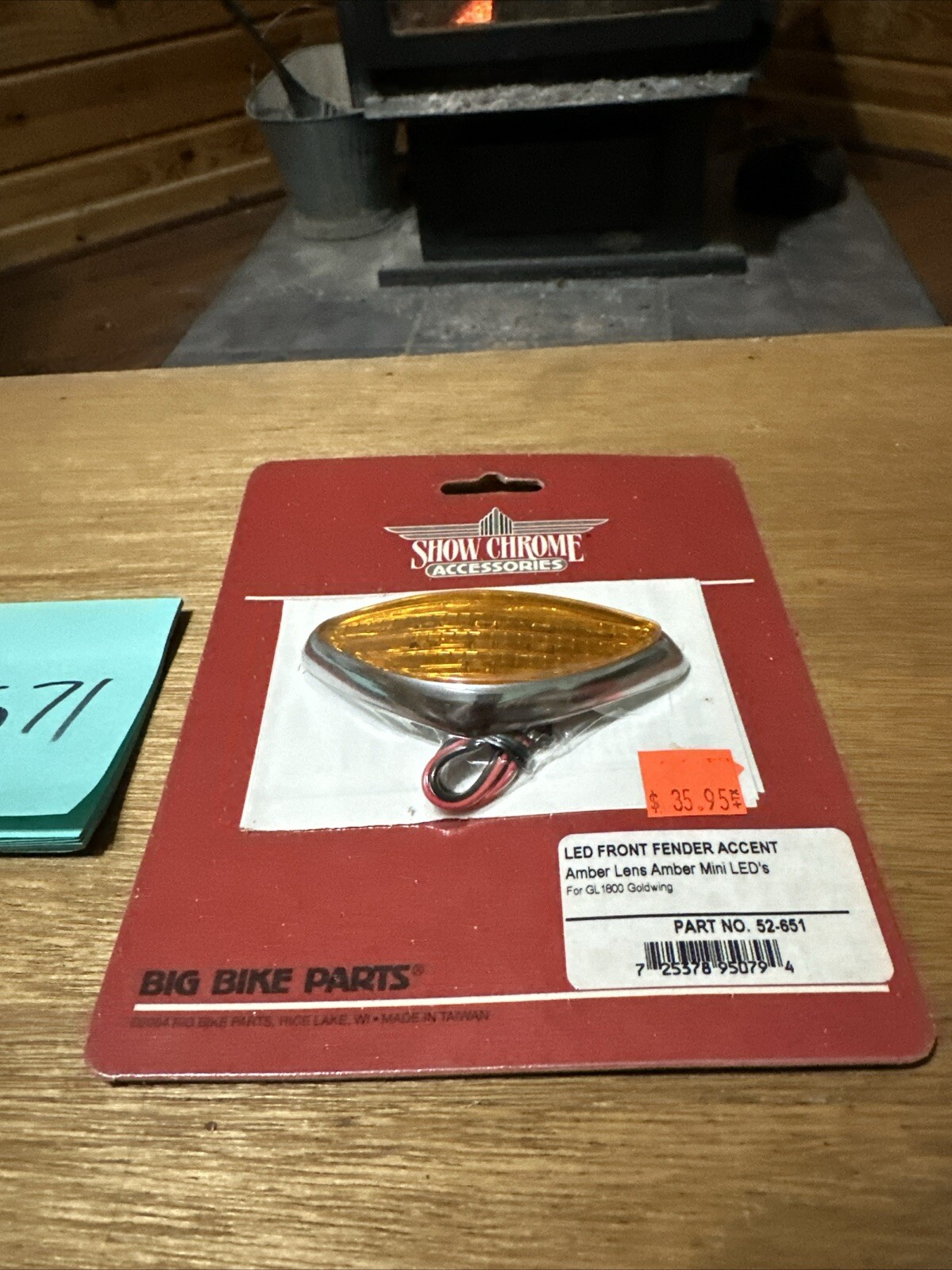 Honda GL1800 LED Amber Front Fender Accent light Show Chrome Goldwing 52-651