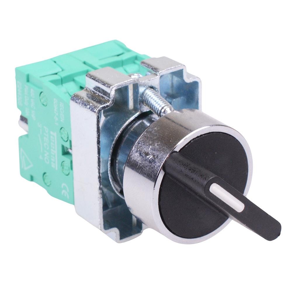 Techna PtecMetSN2M Momentary 2 Position Metal Selector Switch 10A 2NO