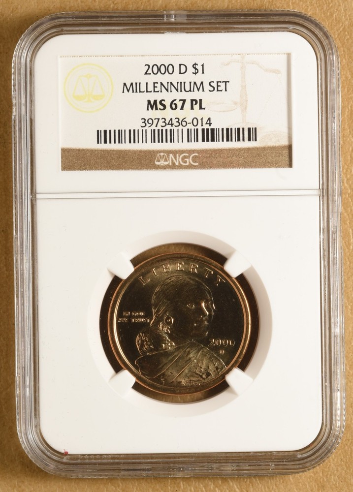 2000 D Sacagawea Dollar from Millennium Set NGC MS67PL