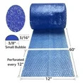 Small Bubble Blue Wrap 60' x 12" Perforated Every 12"