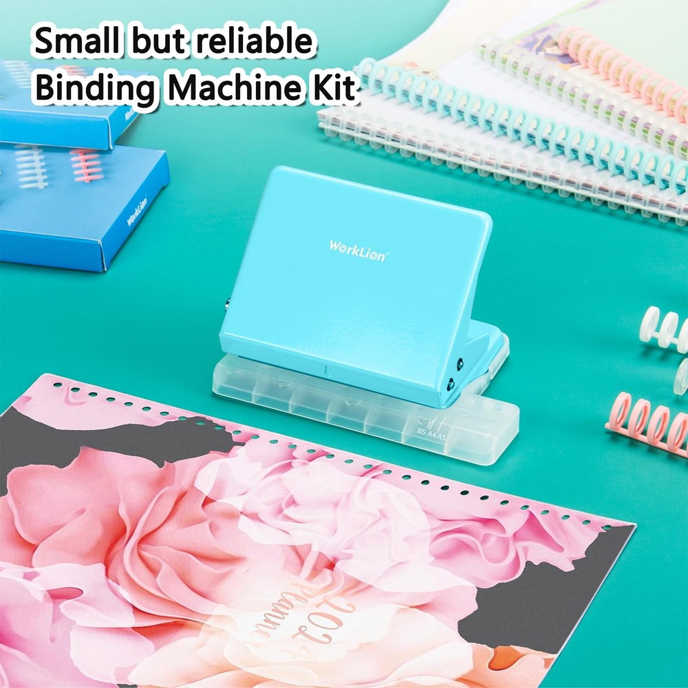 Binding Machine for Planner: Small Bookbinding Machine with Multicolor Loose ...