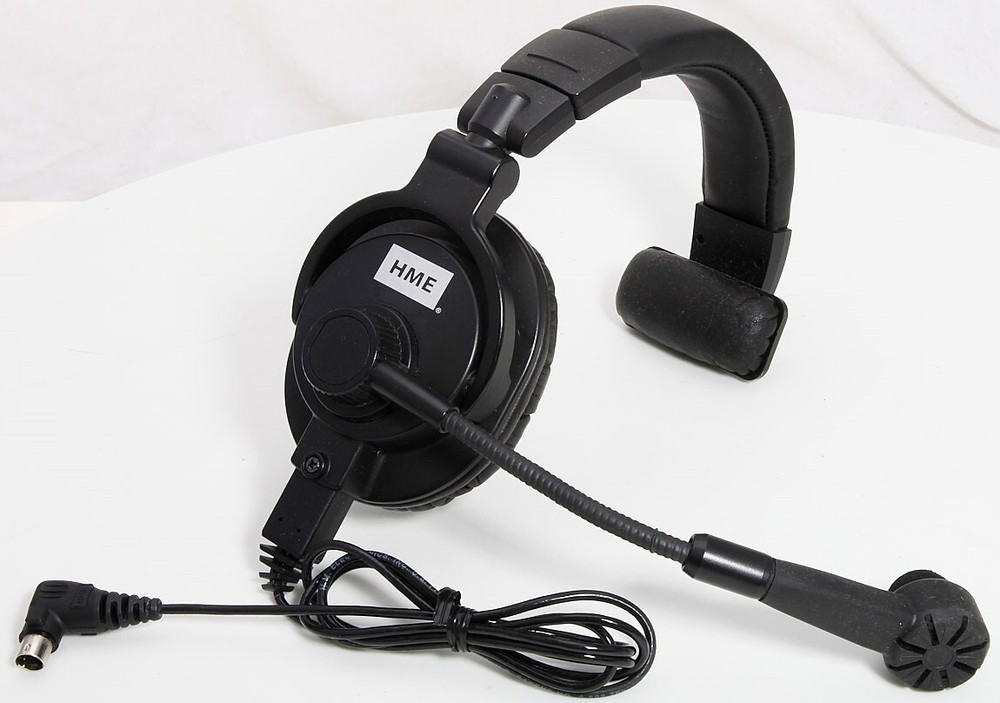 HME ClearCom HS25 Single Muff Intercom Headset With Dynamic Mic & Mini Din Plug
