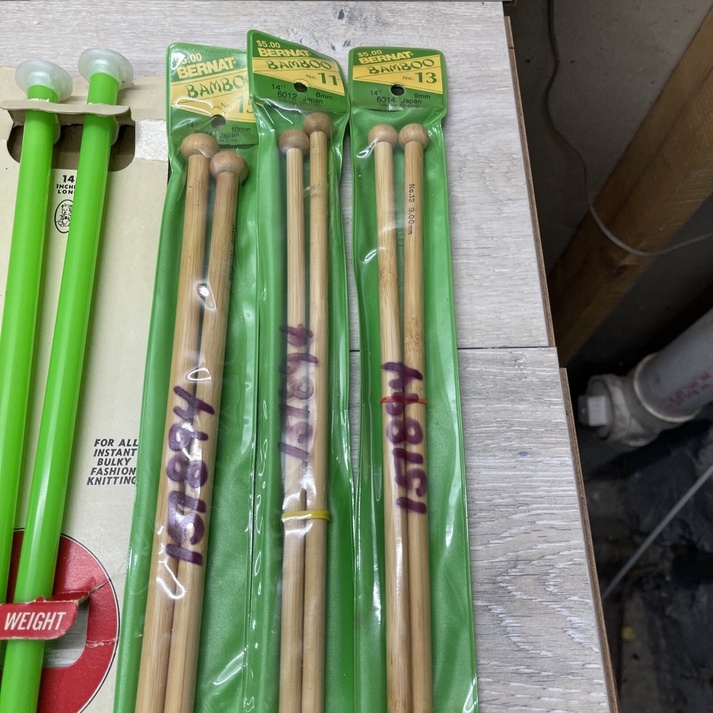Large Lot knitting Needles Bamboo, Interchangeable, Circular Needles, 106+ Pcs.