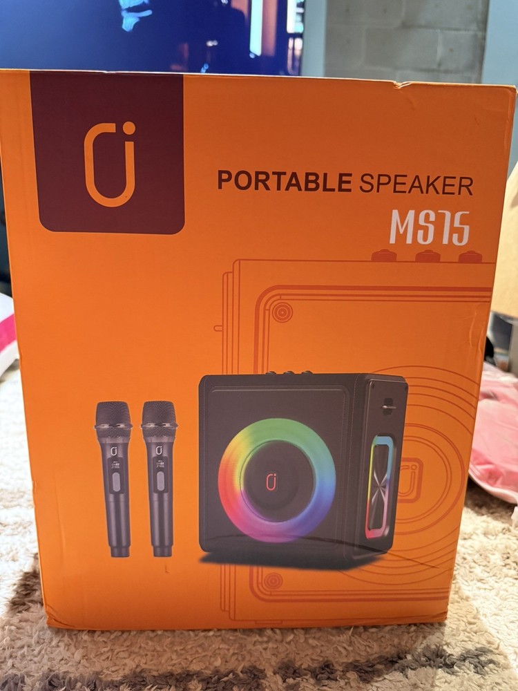 Karaoke Machine, Portable Bluetooth 5.3 Speaker with 2 Wireless Microphones