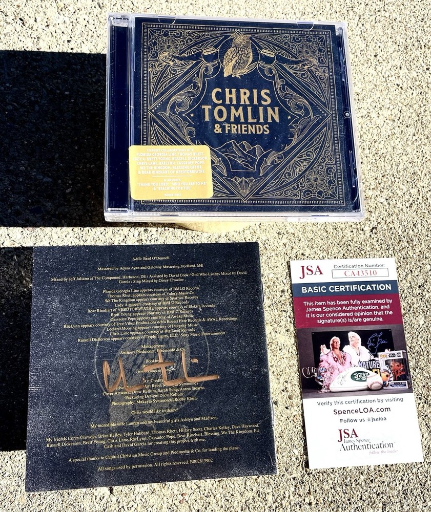CHRIS TOMLIN SIGNED CD JSA COA