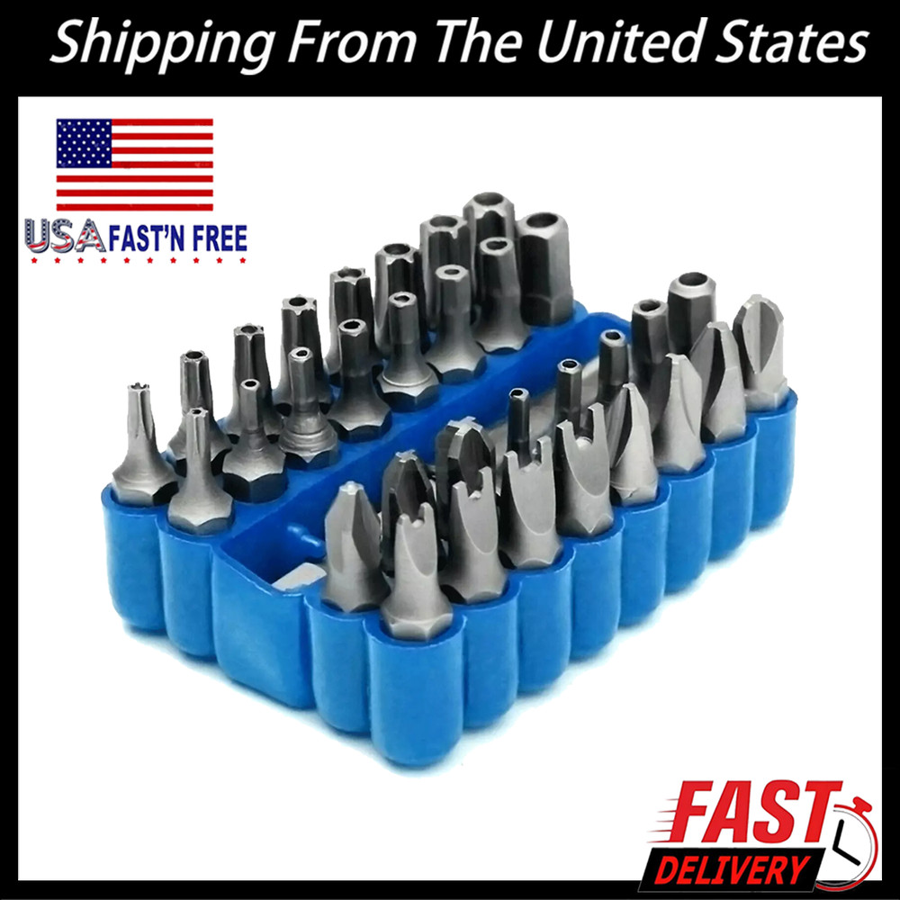 Tamper Proof Security Torq Hex Star Spanner Tri Wing Screwdriver 33 Torx Bit Set