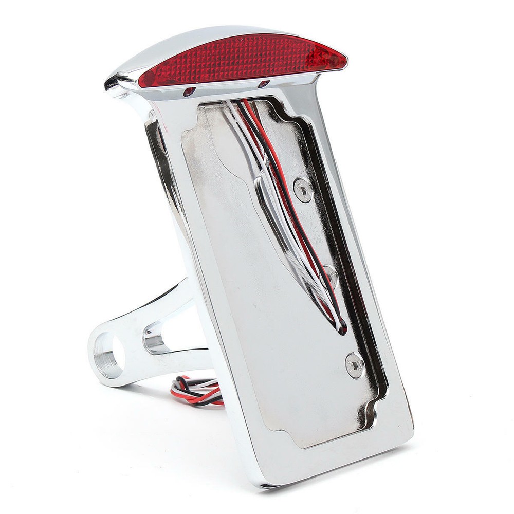 Motorcycle Side Mount License Plate Bracket Tail Light For Harley Chopper Bobber