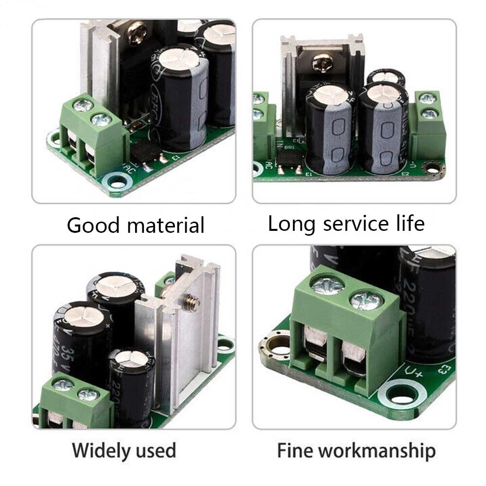 2PCS 5V Single Regulated Power Supply Module AC to DC Rectifier Filter Board 1A